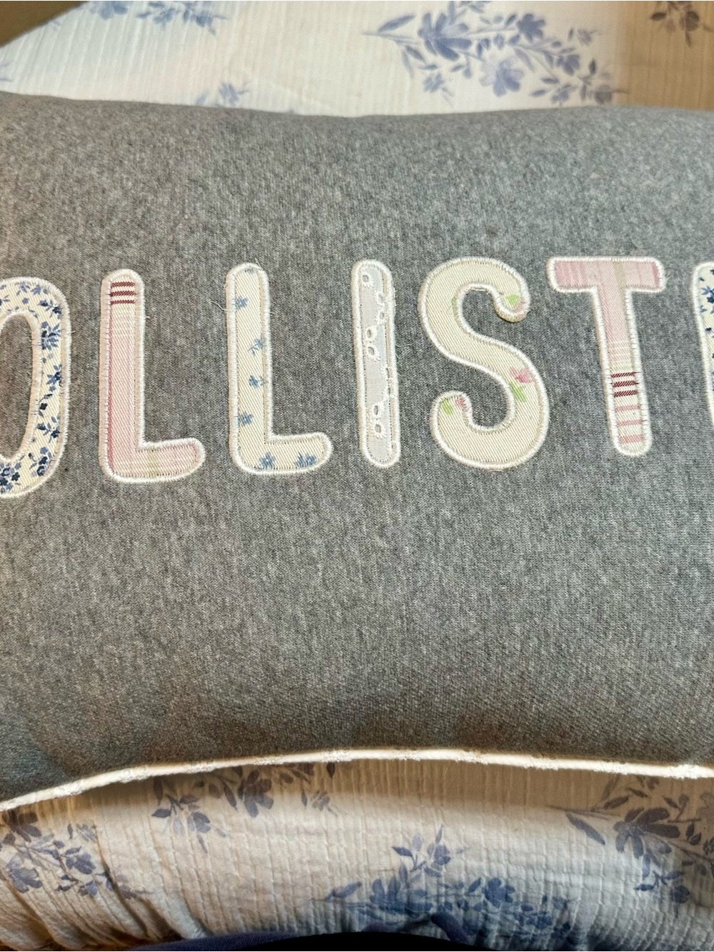Hollister x Target Grey Decorative Lumbar Pillow